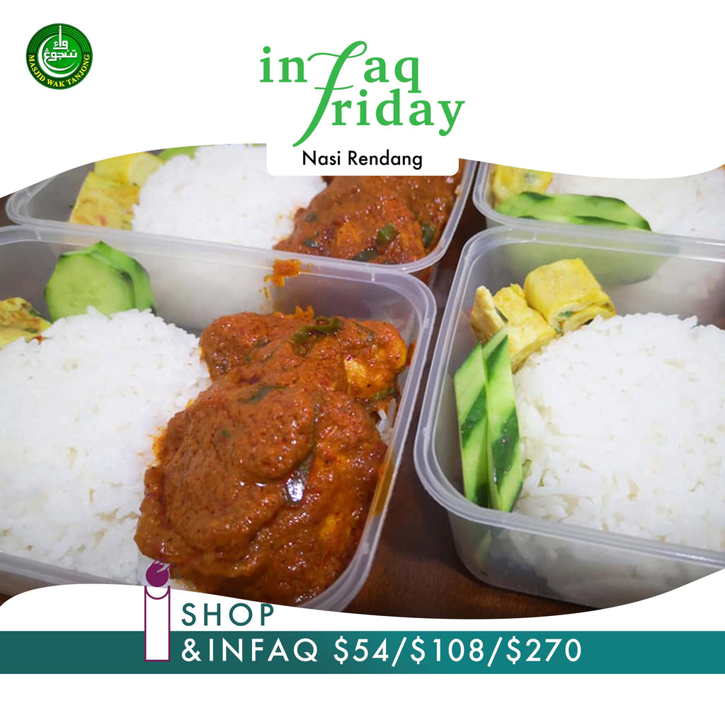 ImpactHive: Infaq Friday | Gift Nasi Rendang pack for our Jemaah during the Friday prayers.